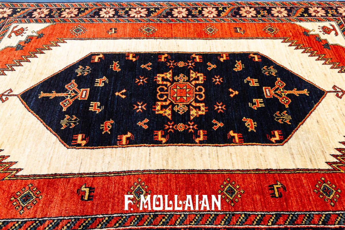 Persian Rug Kashkuli Sherkat White Field (166×107 cm)