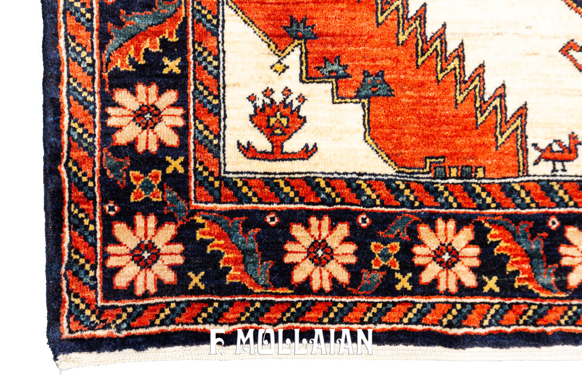 Persian Rug Kashkuli Sherkat White Field (166×107 cm)