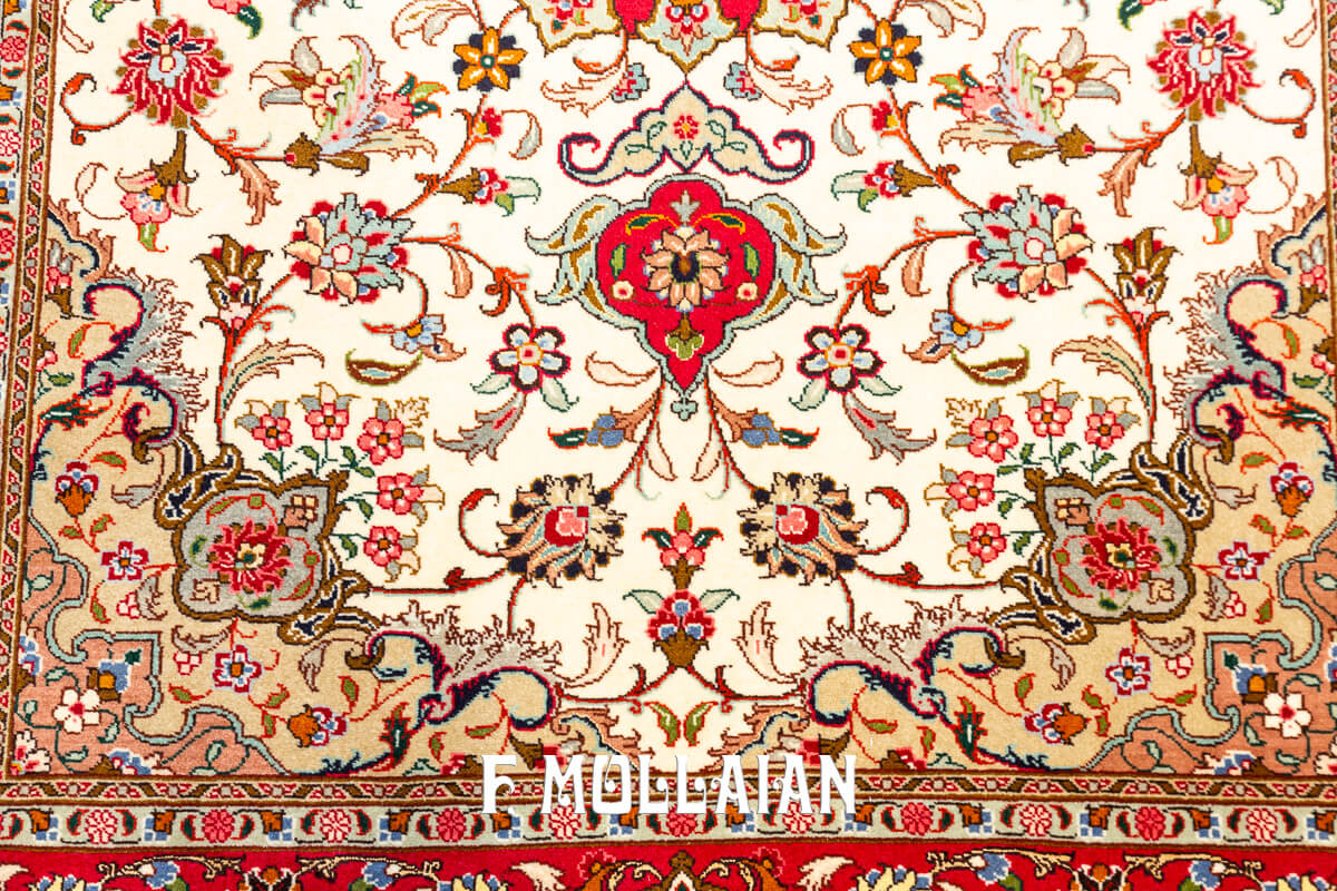 Tabriz 60 Rug White Color Field (151×104 cm)