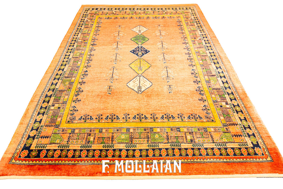 Tappeto Persiano Kashkuli Sherkat Color Arrancione (203×146 cm)