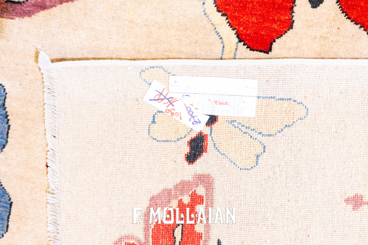 Modern Rug Biege Color Butterfly Design (252×167 cm)