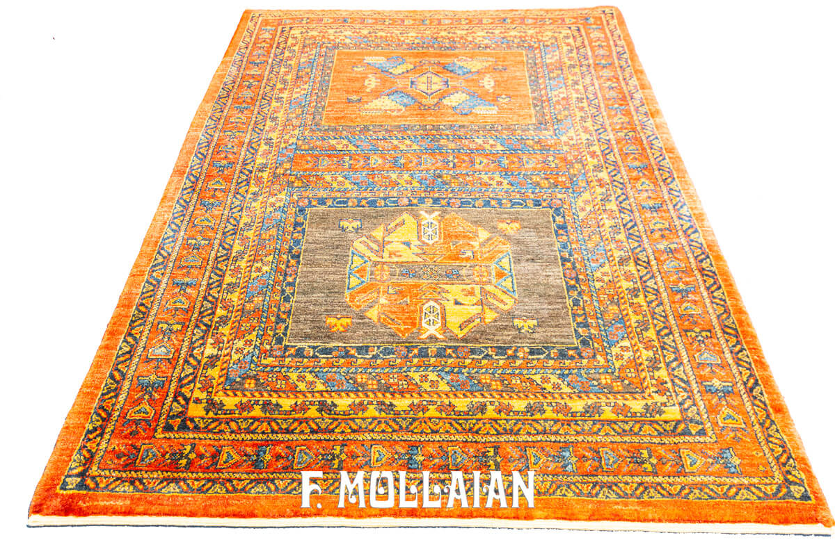 Tappeto Persiano Kashkuli Sherkat Arrancione (150×109 cm)