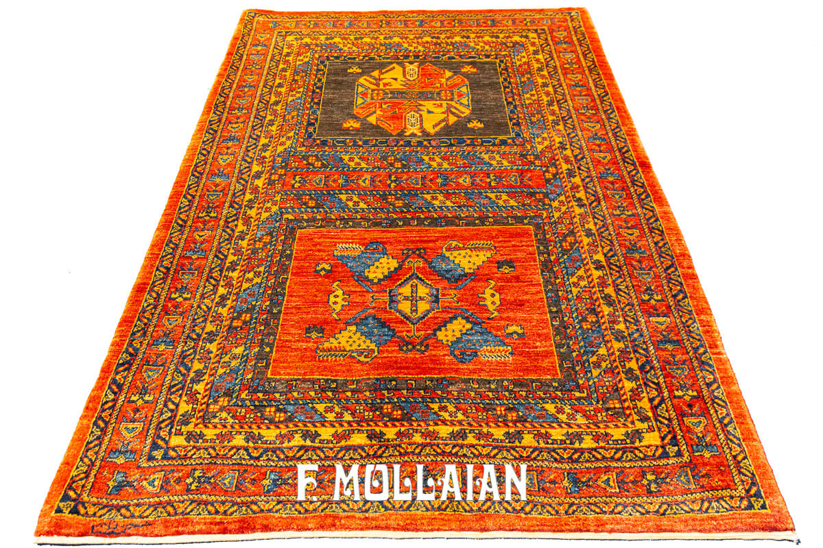 Tappeto Persiano Kashkuli Sherkat Arrancione (150×109 cm)