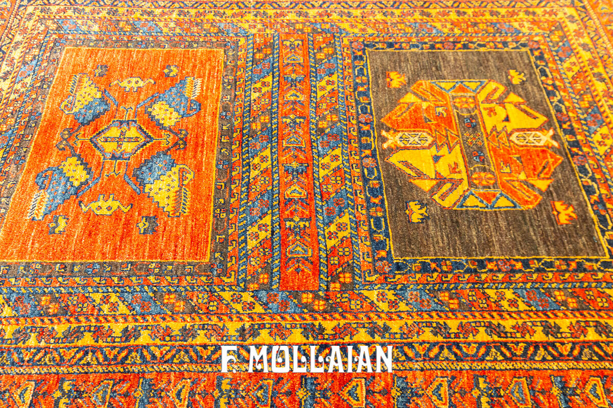 Tappeto Persiano Kashkuli Sherkat Arrancione (150×109 cm)