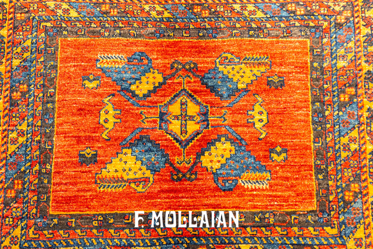 Tappeto Persiano Kashkuli Sherkat Arrancione (150×109 cm)