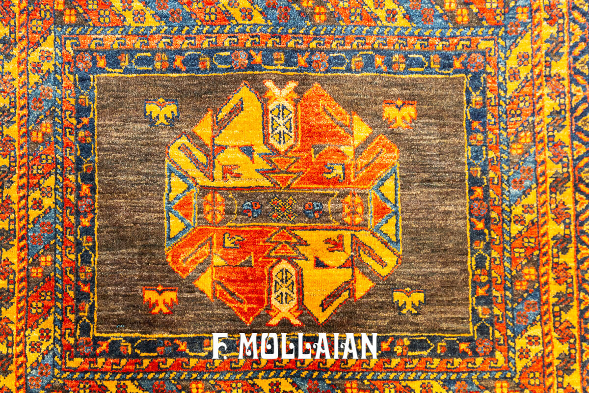 Tappeto Persiano Kashkuli Sherkat Arrancione (150×109 cm)