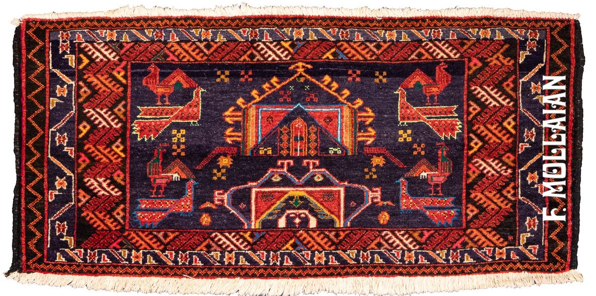 Mashad Rug Tribal Design (119×55 cm)