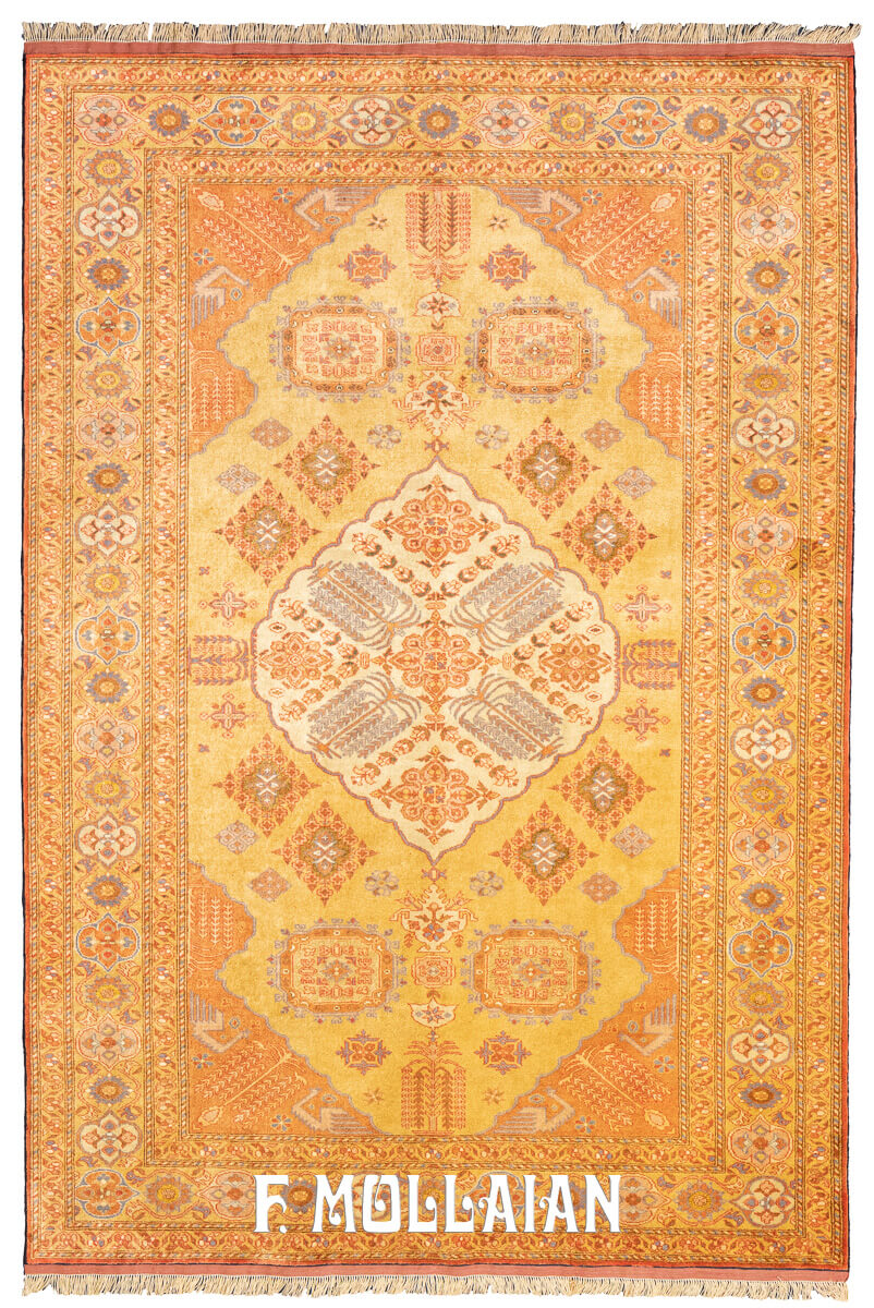 Tappeto Afgano Latif Seta Color Giallo (173×117 cm)