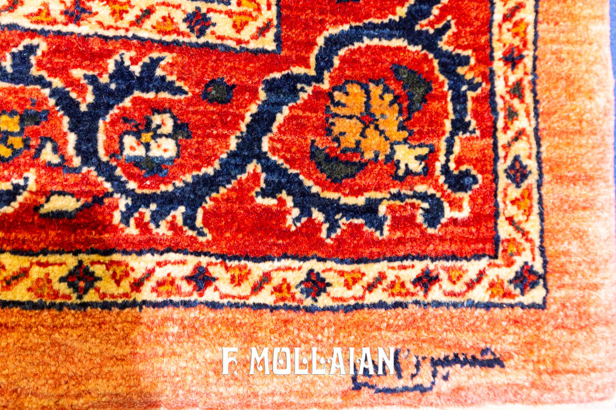 Tappeto Annodato a Mano Kashkuli Sherkat Color Arrancione (231×173 cm)