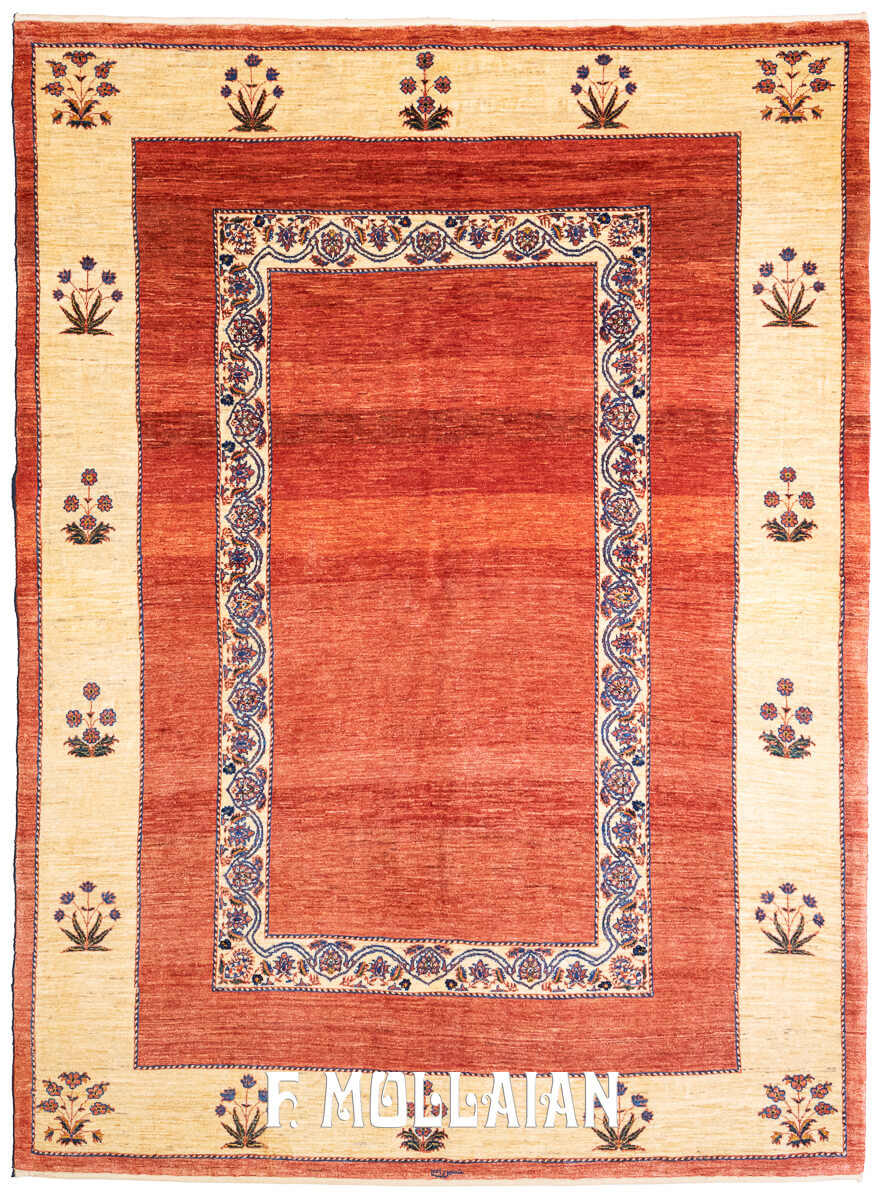 Persian Rug Kashkuli Sherkat Red Field Color (230×170 cm)