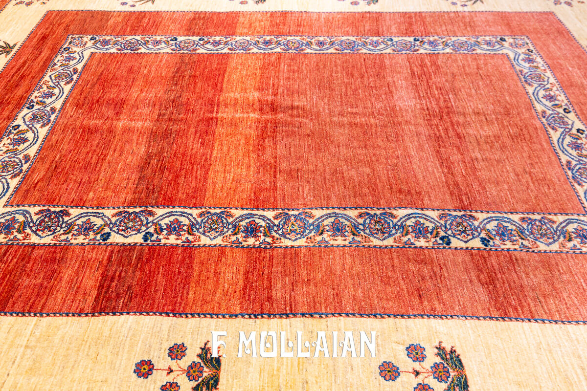 Persian Rug Kashkuli Sherkat Red Field Color (230×170 cm)