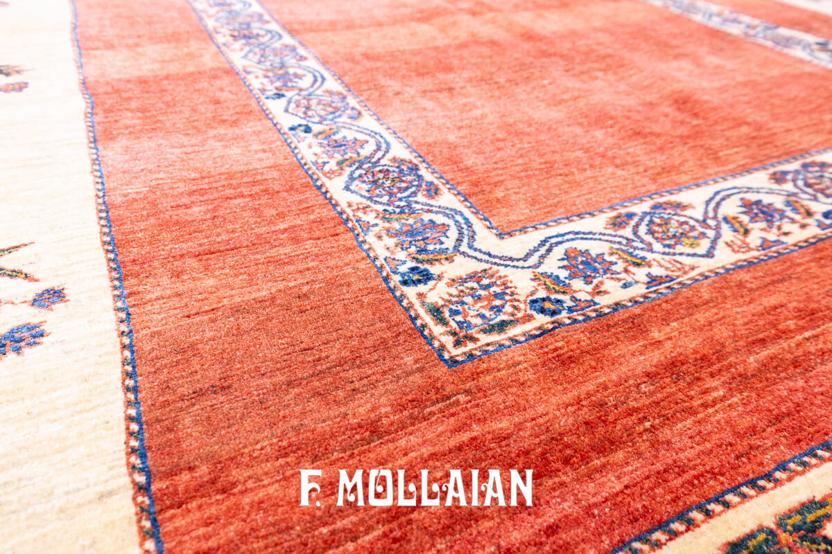 Persian Rug Kashkuli Sherkat Red Field Color (230×170 cm)