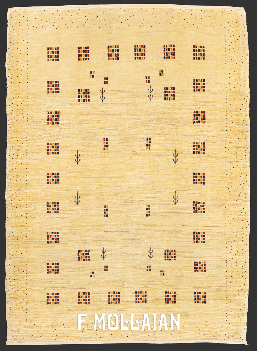 Gabbeh Rug Royal Beige Color (154×112 cm)
