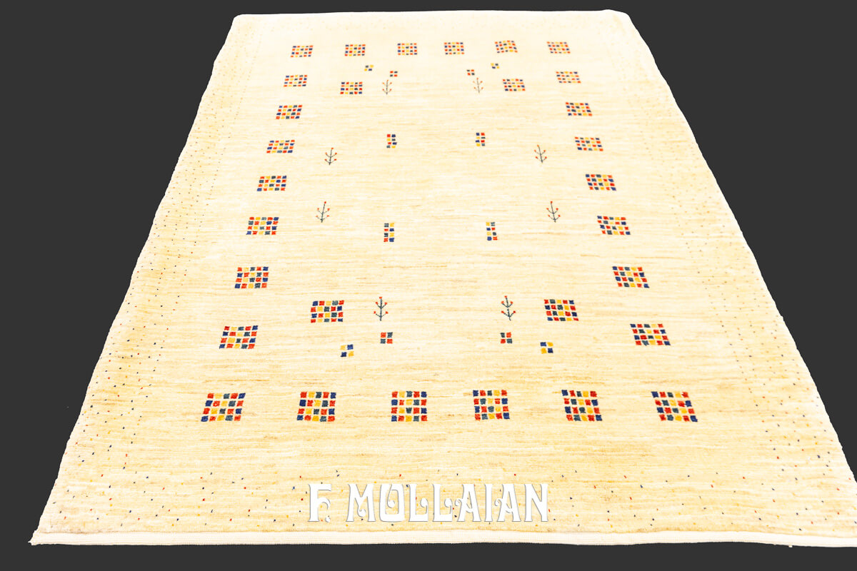 Gabbeh Rug Royal Beige Color (154×112 cm)