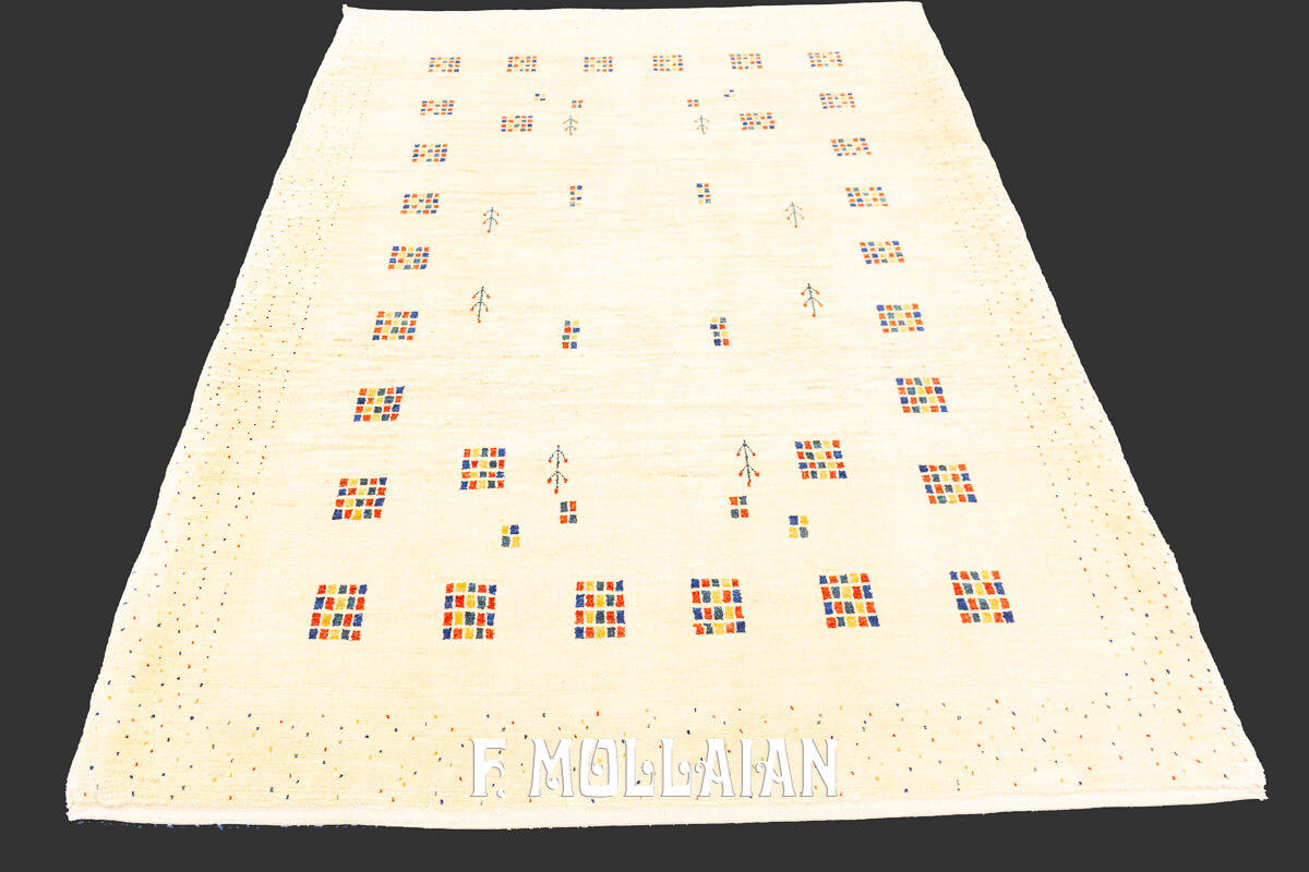 Gabbeh Rug Royal Beige Color (154×112 cm)