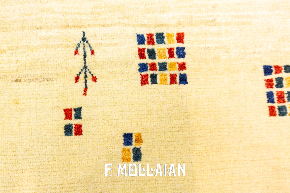 Gabbeh Rug Royal Beige Color (154×112 cm)