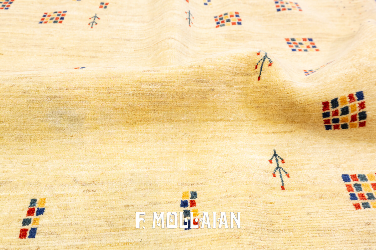 Gabbeh Rug Royal Beige Color (154×112 cm)