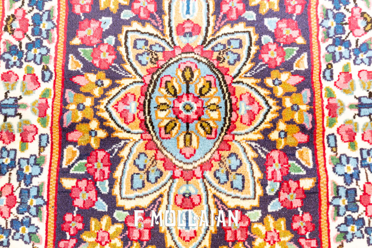 Tappeto Persiano Kirman Disegno Floreale (244×74 cm)