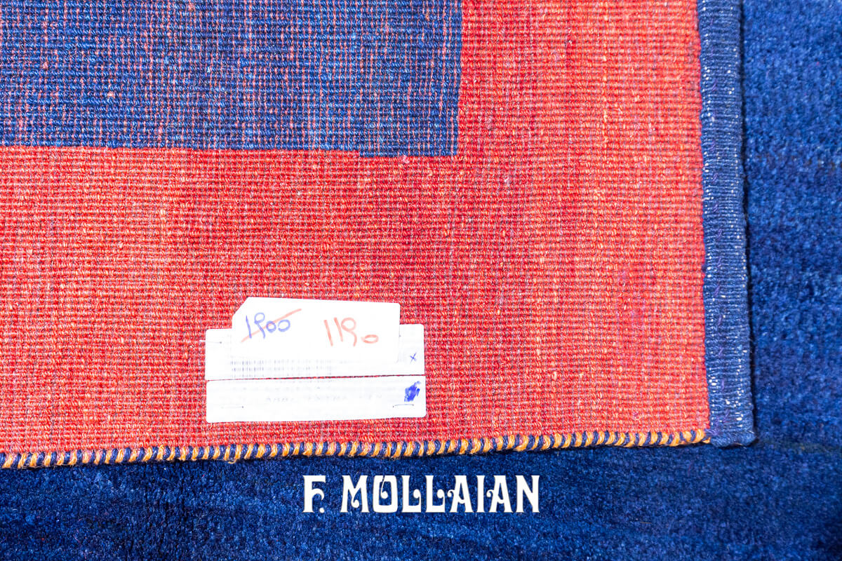 Gabbeh Rug Extra Fine Midnight Blue Field Color (226×168 cm)
