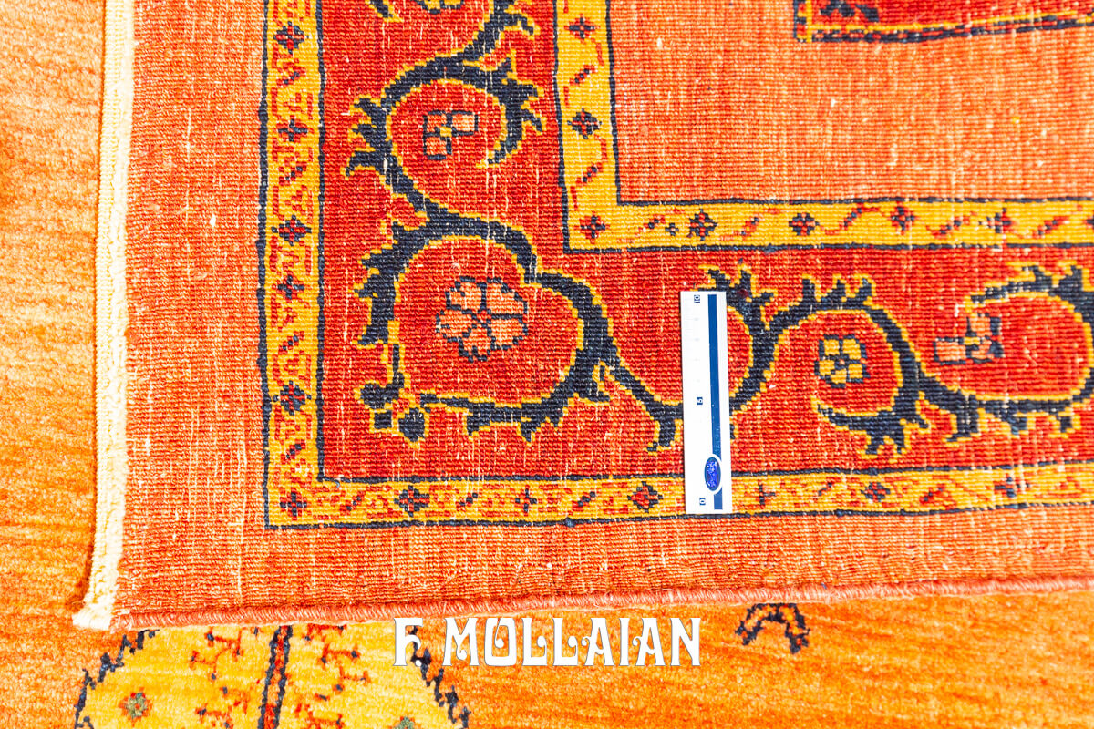 Kashkuli Rug Sherkat Orange Color (211×160 cm)