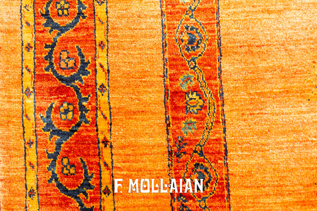 Kashkuli Rug Sherkat Orange Color (211×160 cm)