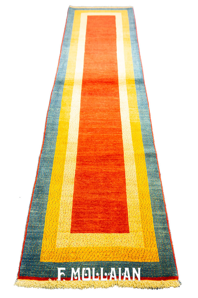Gabbeh Rug Royal Quality Minimal Design (295×78 cm)