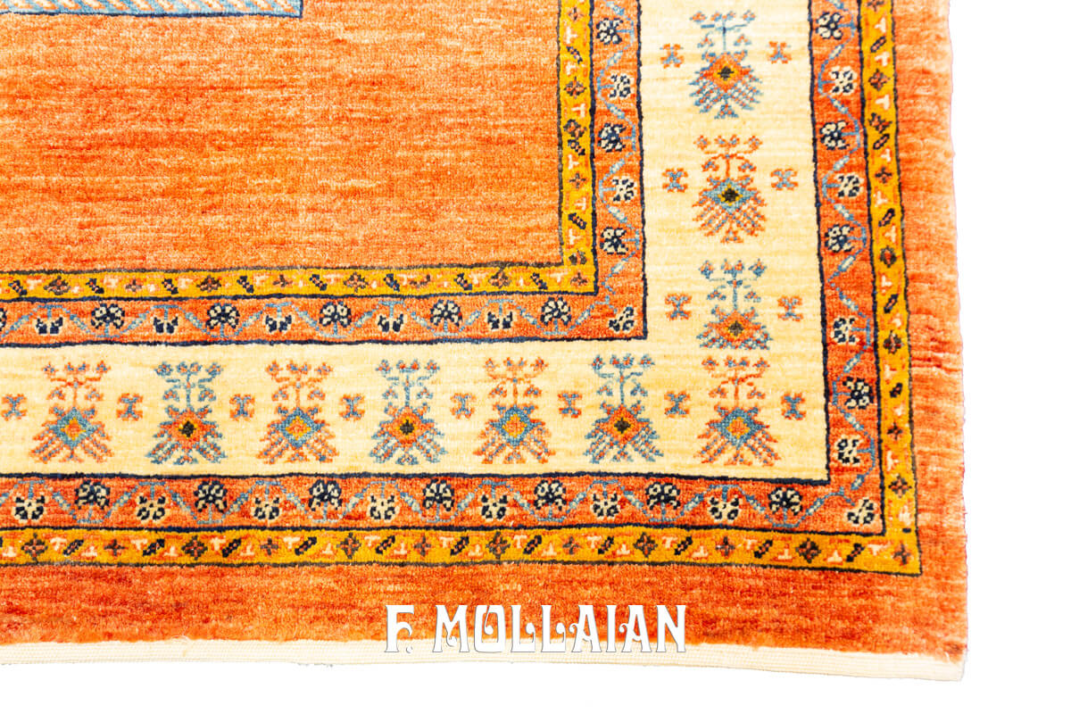 Tappeto Persiano Kashkuli Sherkat Firmato Color Arrancione (205×159 cm)