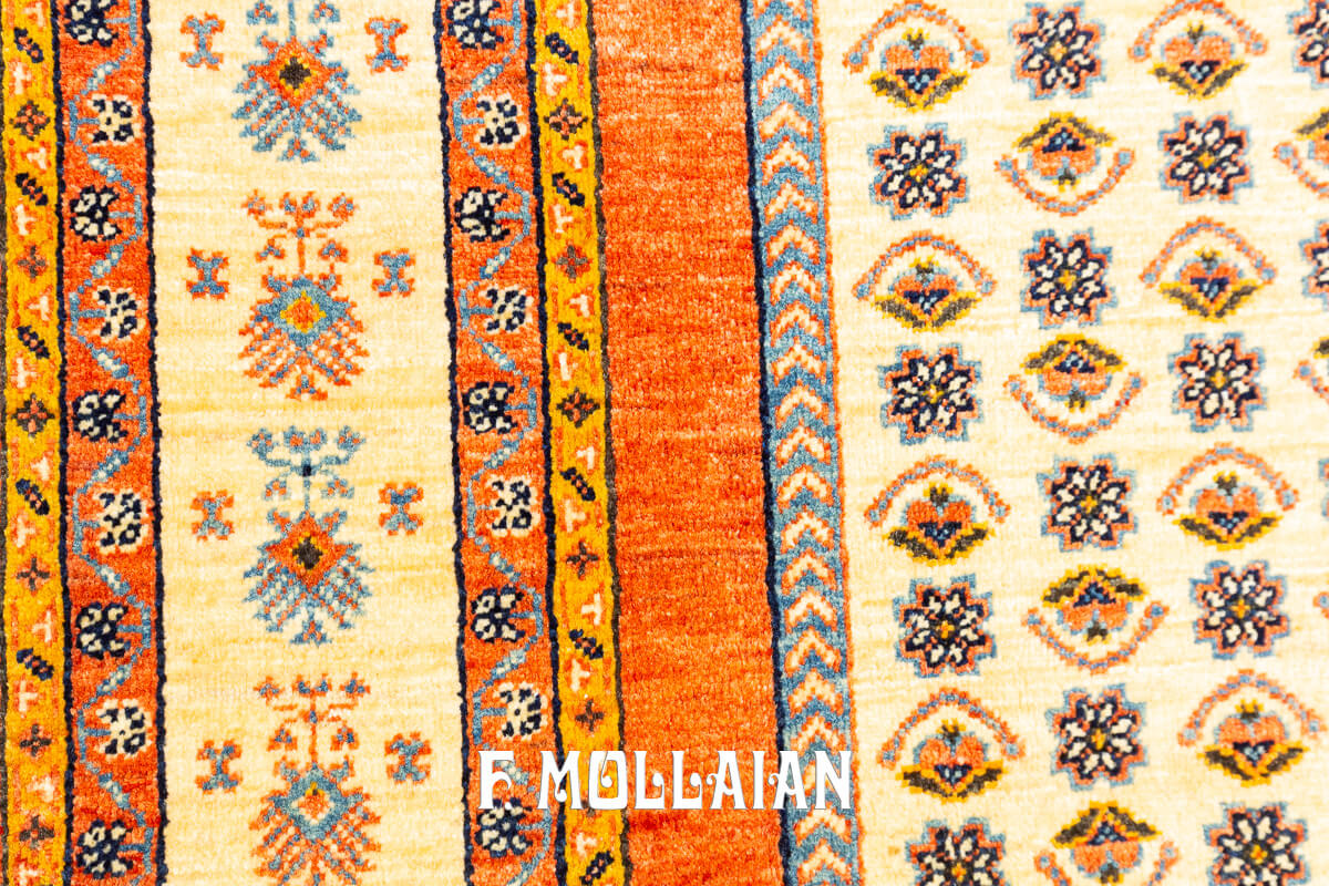 Tappeto Persiano Kashkuli Sherkat Firmato Color Arrancione (205×159 cm)
