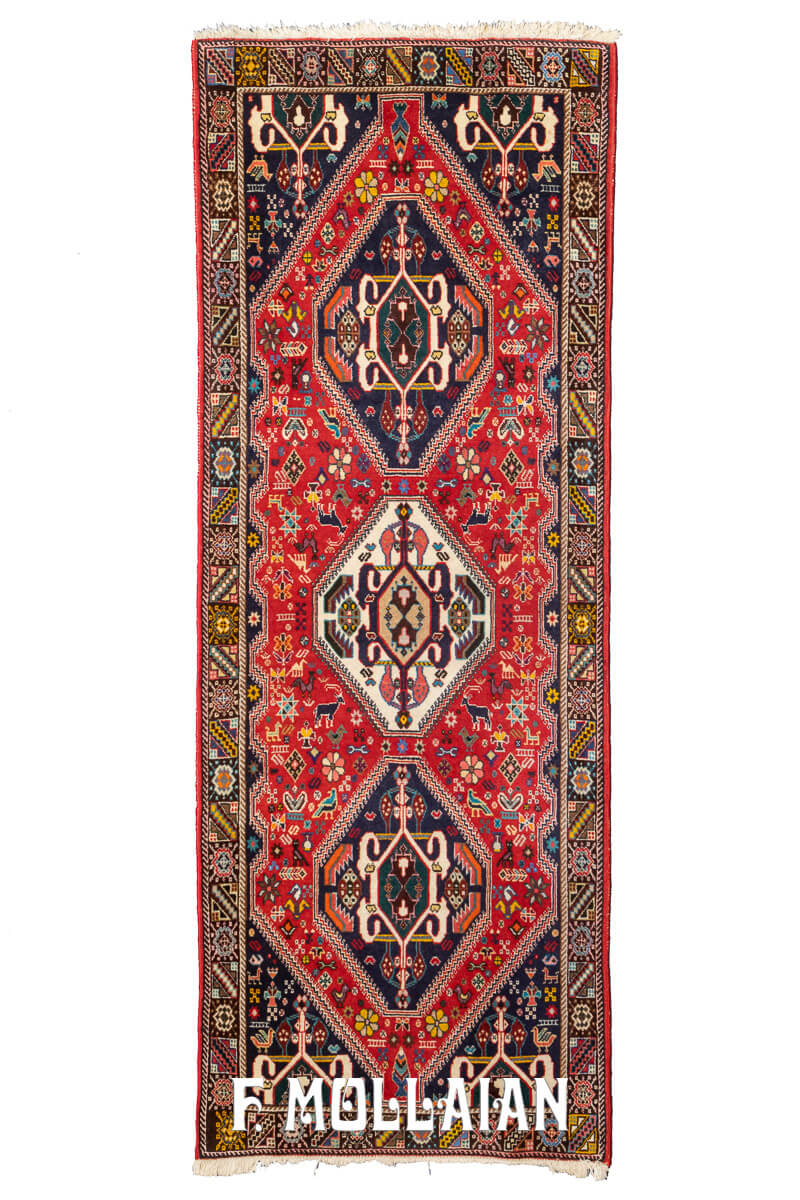 Persian Kashkuli Rug Red Color (194×72 cm)