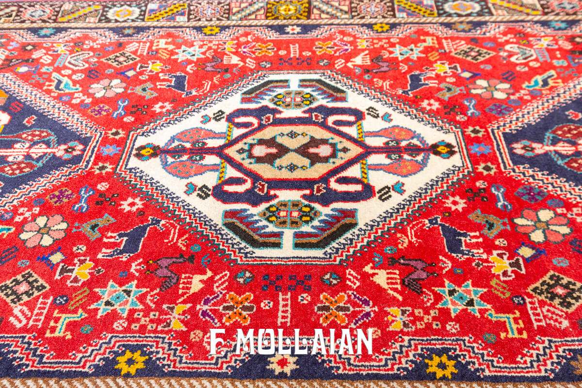Persian Kashkuli Rug Red Color (194×72 cm)