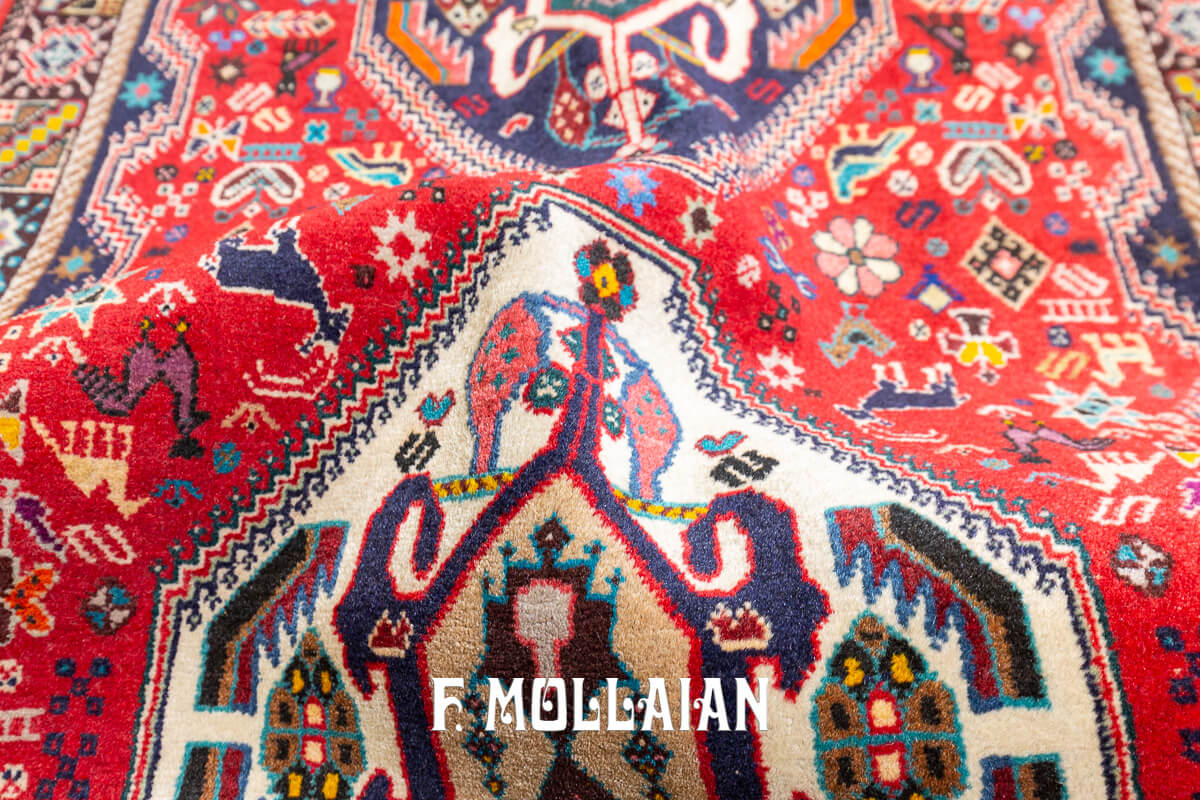 Persian Kashkuli Rug Red Color (194×72 cm)