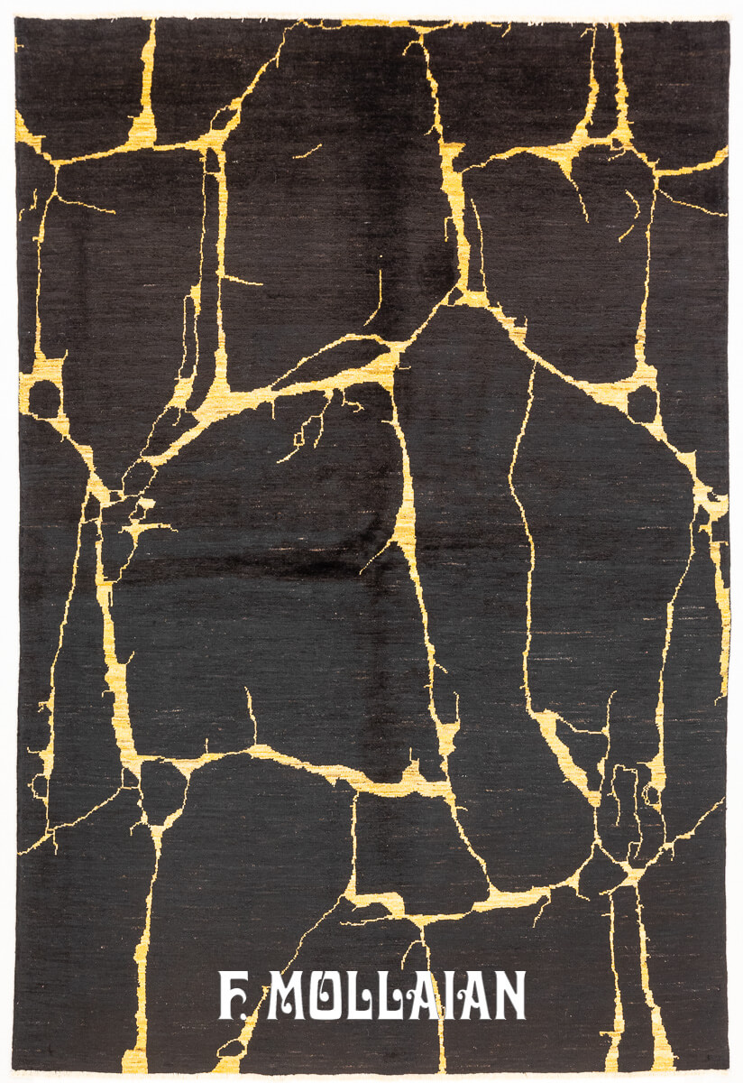 Morrocan Rug Black&Beige (241×163 cm)