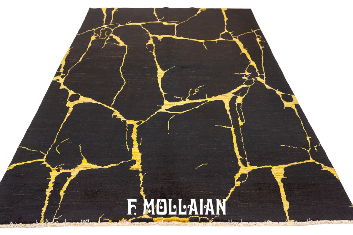 Morrocan Rug Black&Beige (241×163 cm)