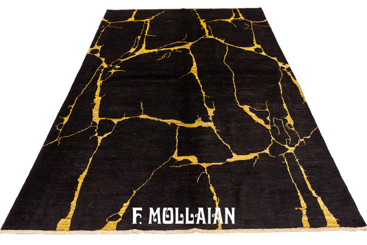 Morrocan Rug Black&Beige (241×163 cm)