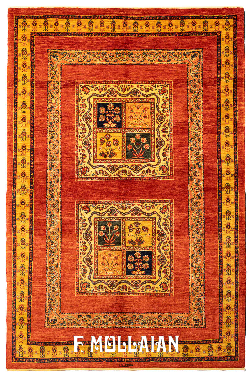 Persian Rug Kashkuli Sherkat Brown Color (221×146 cm)