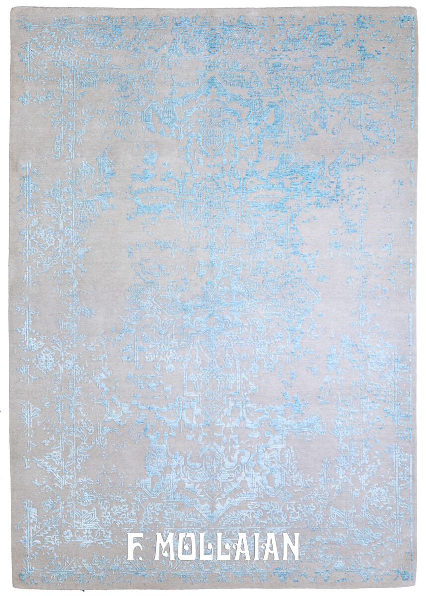 Tappeto Moderno Yadan Design Color Blu Chiaro (246×174 cm)