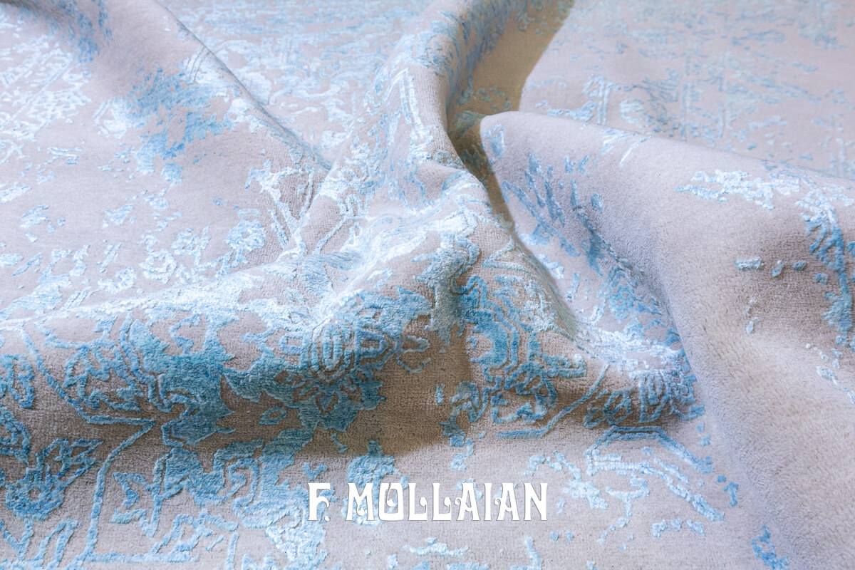 Tappeto Moderno Yadan Design Color Blu Chiaro (246×174 cm)