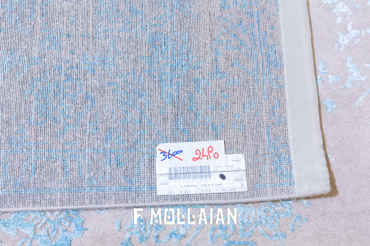 Tappeto Moderno Yadan Design Color Blu Chiaro (246×174 cm)
