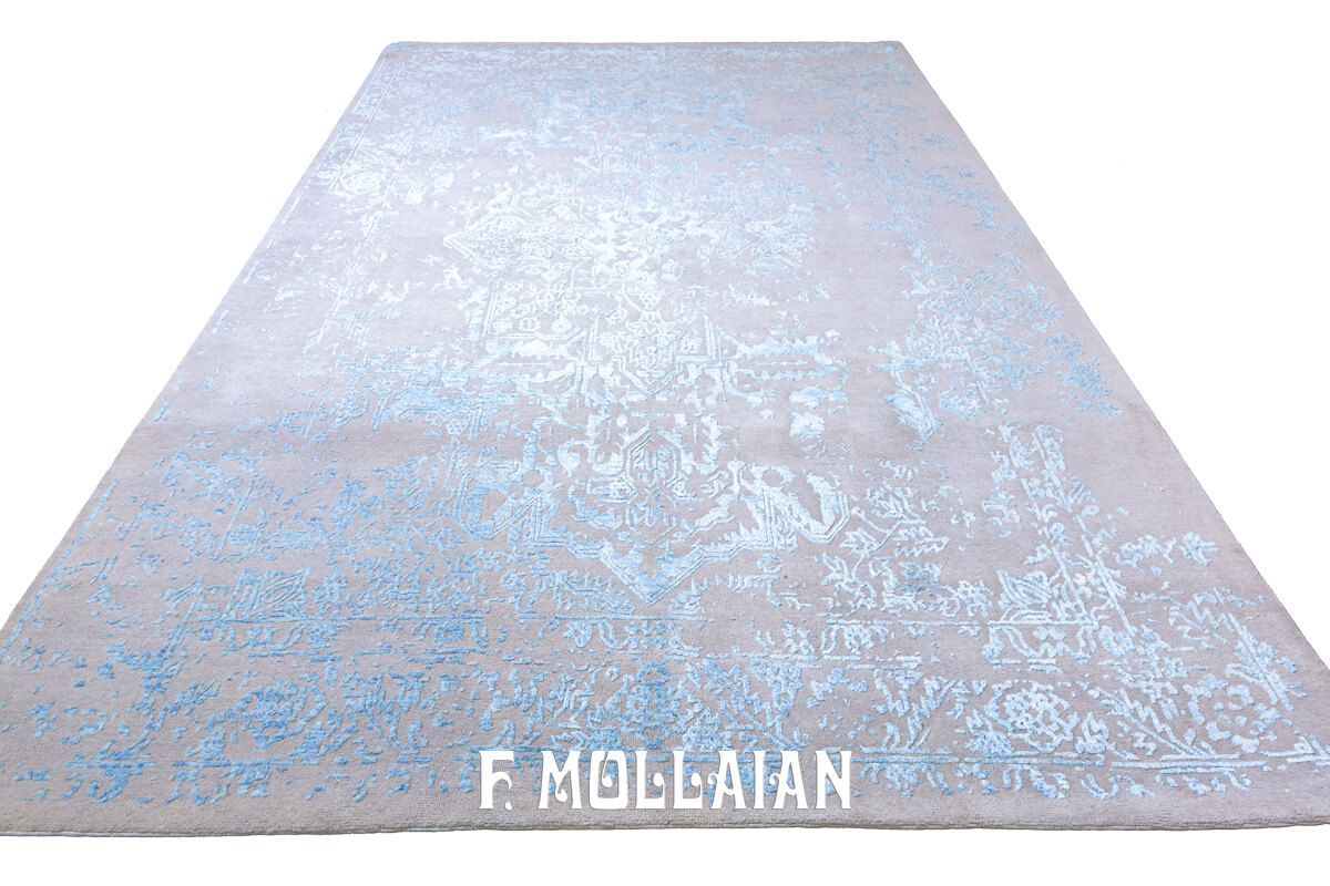 Tappeto Moderno Yadan Design Color Blu Chiaro (246×174 cm)