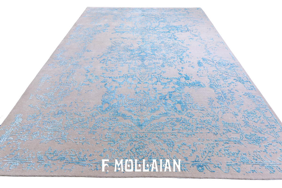 Tappeto Moderno Yadan Design Color Blu Chiaro (246×174 cm)