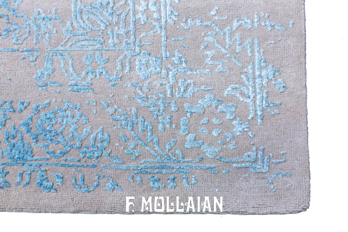 Tappeto Moderno Yadan Design Color Blu Chiaro (246×174 cm)