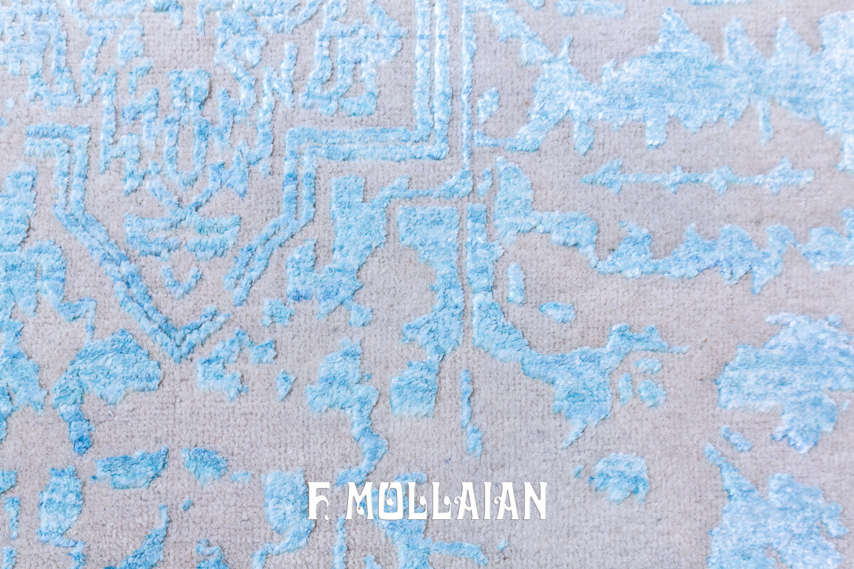 Tappeto Moderno Yadan Design Color Blu Chiaro (246×174 cm)