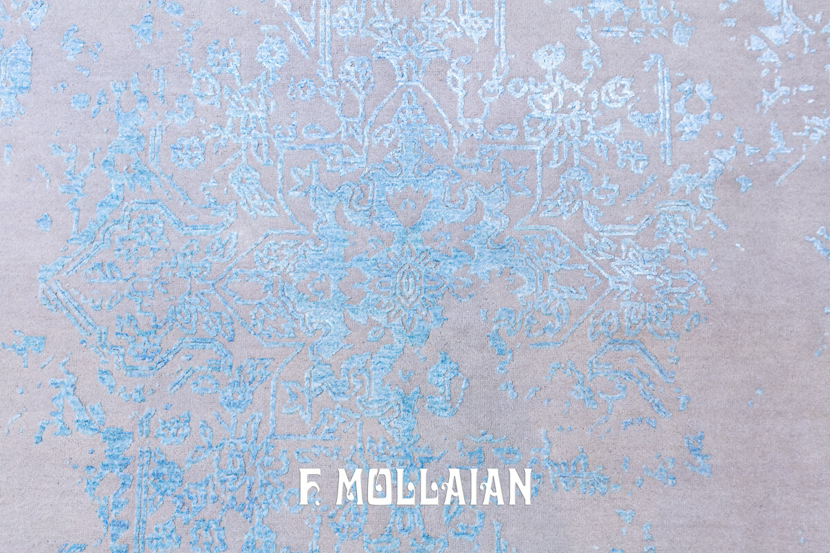 Tappeto Moderno Yadan Design Color Blu Chiaro (246×174 cm)