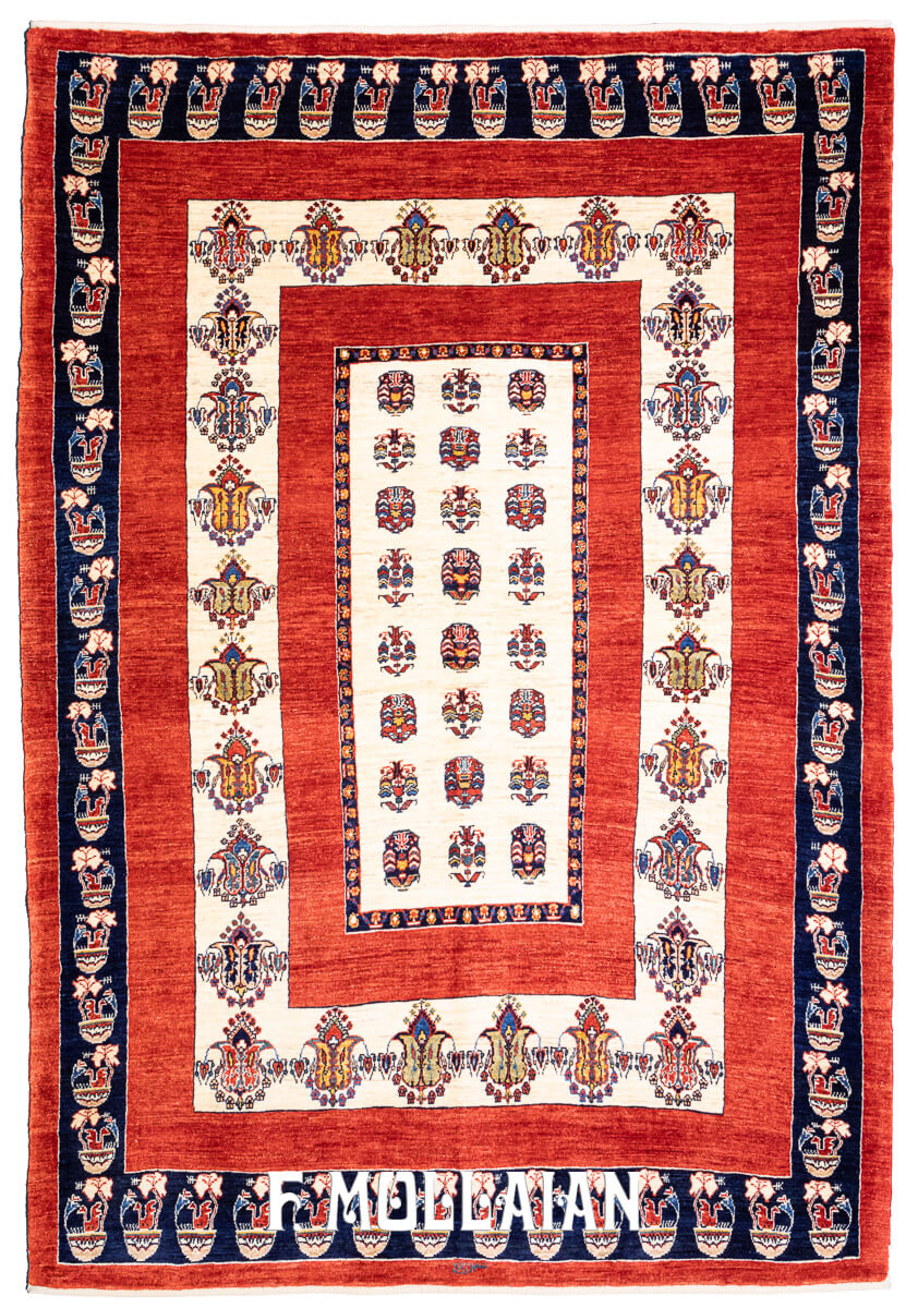 Persian Rug Red Field Kashkuli Sherkat (246×170 cm)
