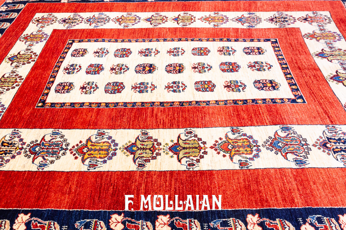 Persian Rug Red Field Kashkuli Sherkat (246×170 cm)