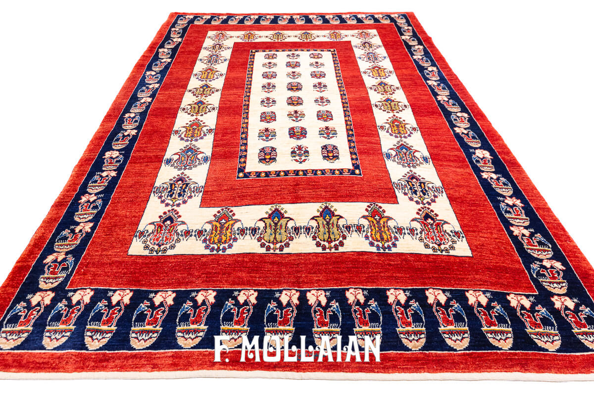 Persian Rug Red Field Kashkuli Sherkat (246×170 cm)
