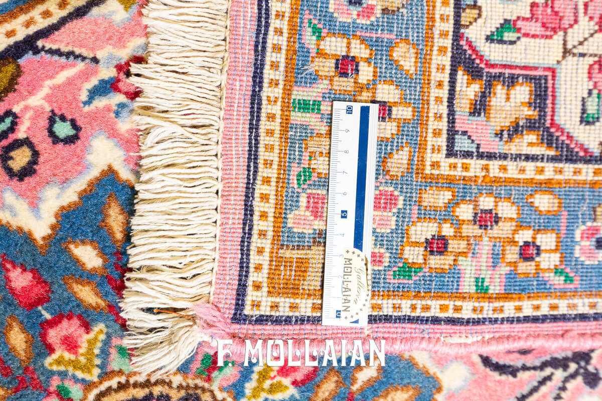 Tappeto Kirman Disegno Floreale Color Rosa (210×59 cm)