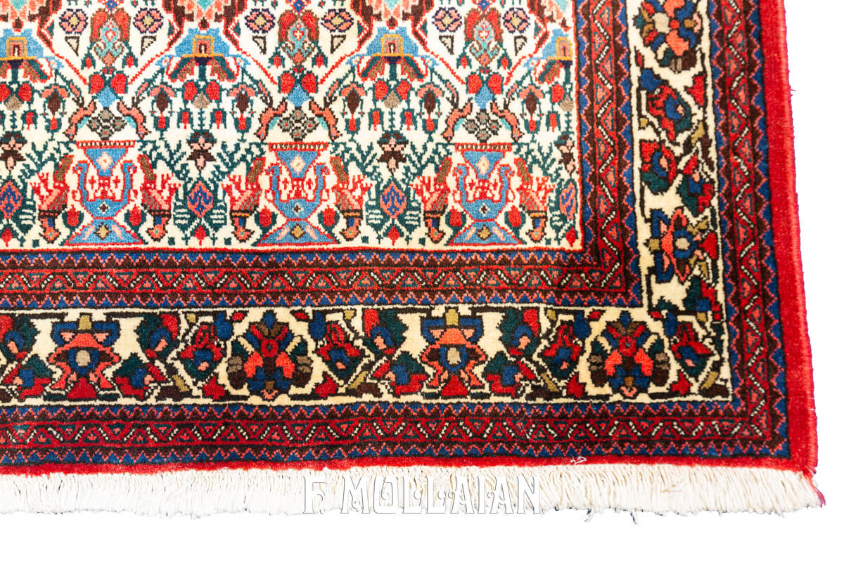 Persian Abadeh Rug Beige Field (203x155 cm)
