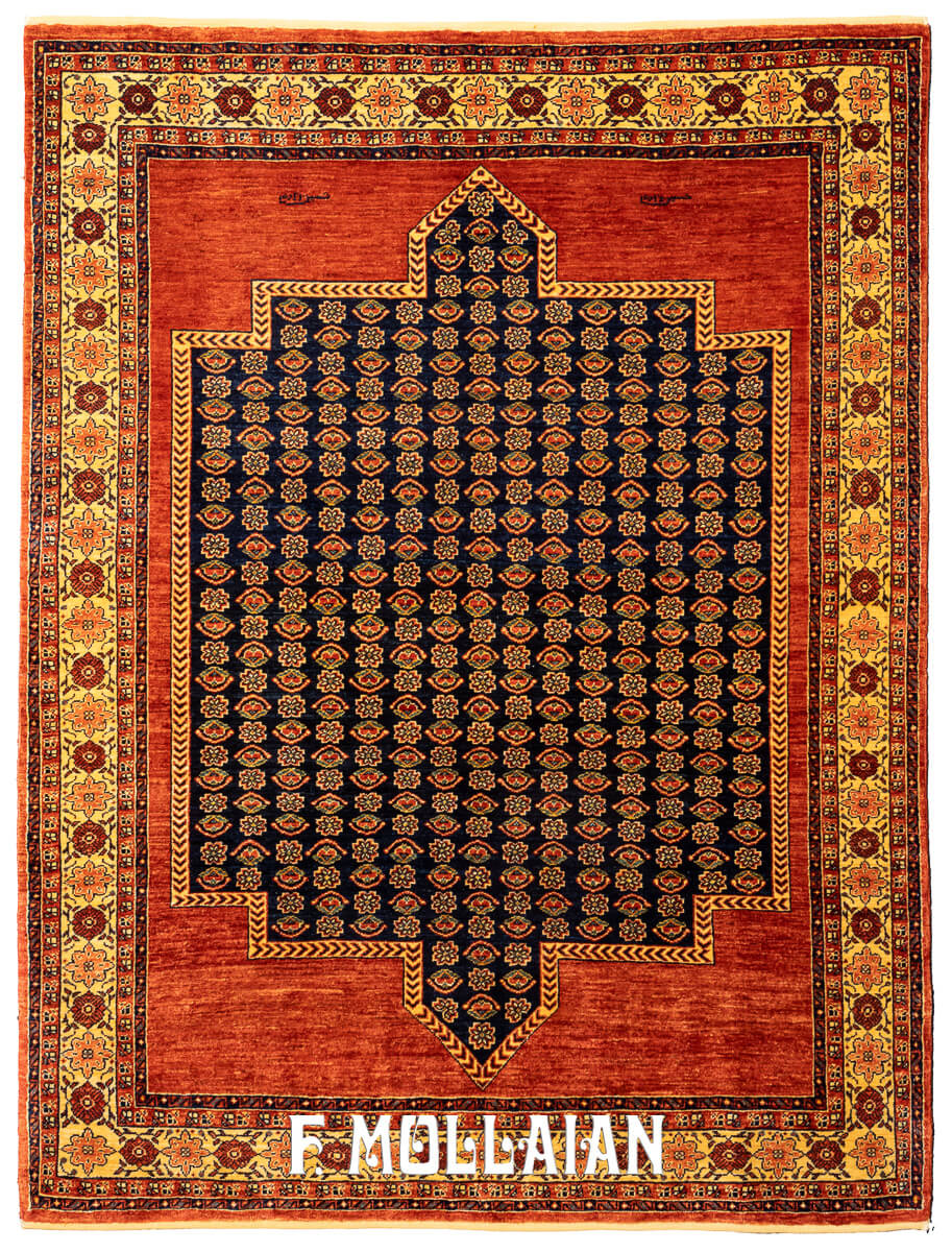 Persian Rug Kashkuli Sherkat Brown Field Signed (189×145 cm)