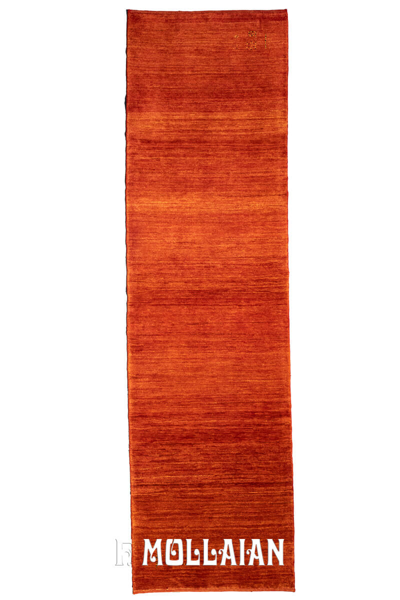 Gabbeh Kashkuli Rug Minimalist Design (296×83 cm)